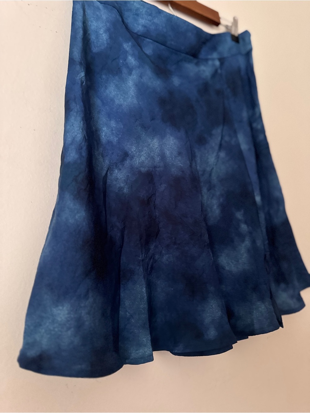 NWOT Free People Blue Tie-Dye A-Line Mini Skirt - Size 12 - Picture 3 of 6